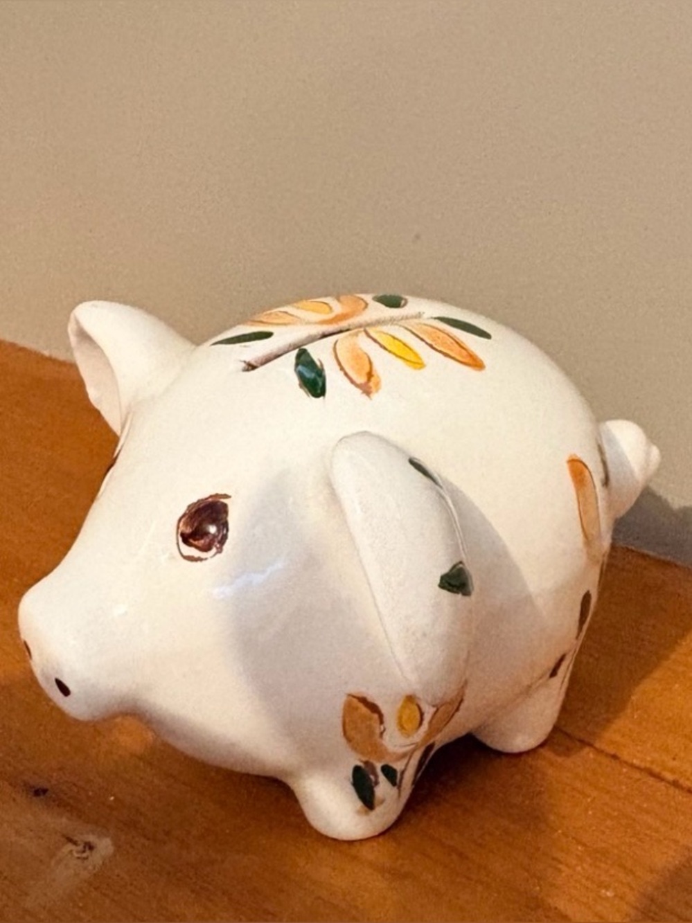 Vintage Stangl Pottery Piggy Bank Hand Painted Smash Bank USA